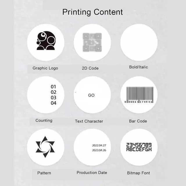 Alt view image 2 of 7 - Handheld Inkjet Printer Black 12.7mm Supports Multi Languages Bluetooth Portable Inkjet Coder for Wood Plastic Fabric