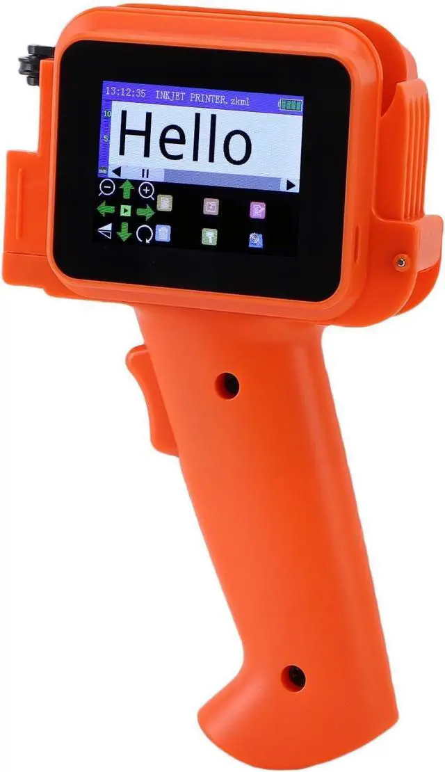 Alt view image 3 of 7 - Hyuduo Handheld Inkjet Printer Mini Inkjet Printer Portable with 2.4in HD LED Touch Screen Smart 4 Core CPU for Date Time Barcode QR Code Printing on Multiple Materials