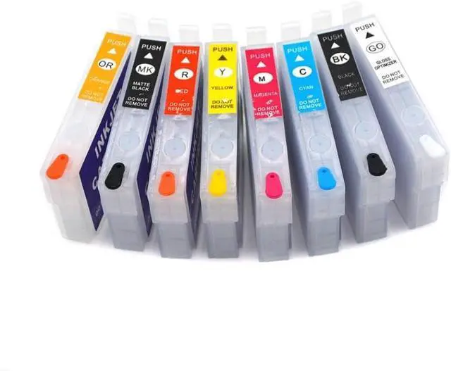 Alt view image 4 of 6 - T324 T3240-T3249 Compatible Refillable Ink Cartridge Compatible with SureColor P400 SC-P400 Printer with Permanent Chip
