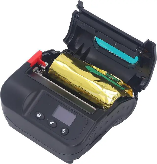 Alt view image 2 of 7 - Generic Wireless Thermal Printer, Clear Printing AC110-240V Simple Operation 80mm Thermal Printer Digital Display Portable High Speed for Express Delivery (US Plug)