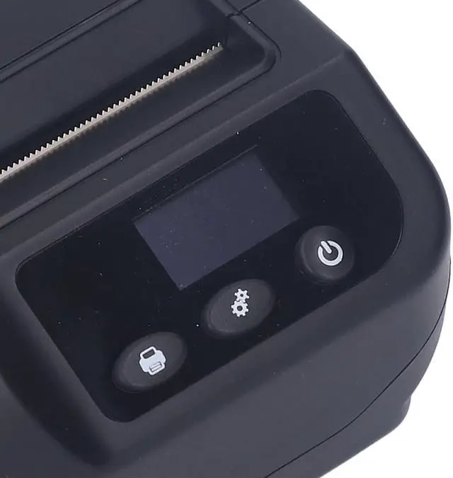 Alt view image 7 of 7 - Generic Wireless Thermal Printer, Clear Printing AC110-240V Simple Operation 80mm Thermal Printer Digital Display Portable High Speed for Express Delivery (US Plug)