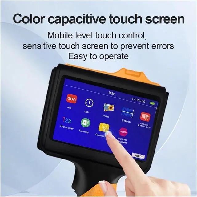 Alt view image 4 of 7 - Handheld Inkjet Printer 12.7mm Multi-Languages with Fast Drying Non Encrypted Ink for Text QR Code Batch Number Date Wide Printing Material(Printer-1 Ink)