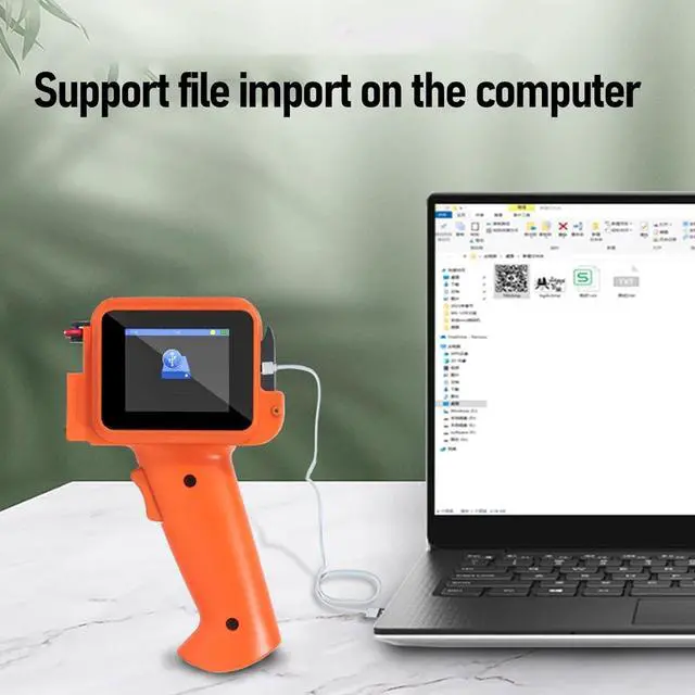 Alt view image 6 of 7 - Hyuduo Handheld Inkjet Printer Mini Inkjet Printer Portable with 2.4in HD LED Touch Screen Smart 4 Core CPU for Date Time Barcode QR Code Printing on Multiple Materials