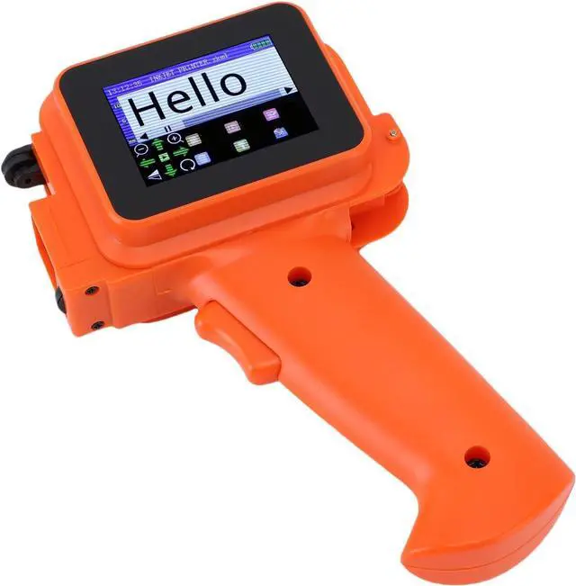 Alt view image 2 of 7 - Hyuduo Handheld Inkjet Printer Mini Inkjet Printer Portable with 2.4in HD LED Touch Screen Smart 4 Core CPU for Date Time Barcode QR Code Printing on Multiple Materials