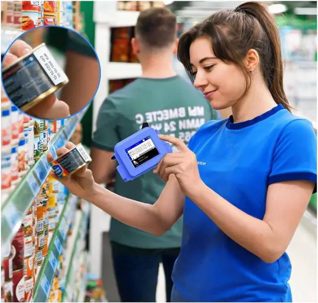 Alt view image 6 of 7 - Mini Handheld Inkjet Printer, Pocket Portable Coder with 2.4 Inch Led Touch Screen, Inkjet Printer for DIY Printing/Qr Code/Barcode/Date Etc.,C-D