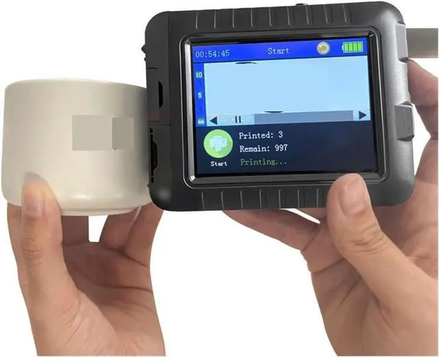 Alt view image 3 of 3 - Handheld Inkjet Printer, 12.7Mm Multi-Language Mini Intelligent Inkjet Printer Micro Logo Printer Food Packaging Bag Inkjet Printers,for Date Barcode Batch Number Logo Q-Black Quick Drying-1