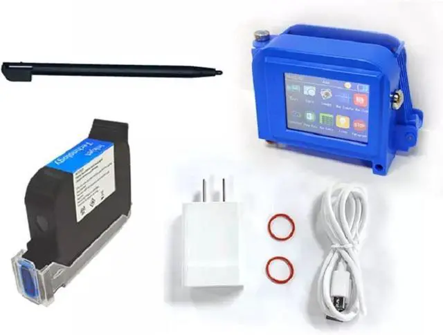 Alt view image 4 of 5 - Handheld Inkjet Printer, Portable Handheld Inkjet Printer, Smart Touch Screen Waterproof Quick Dry Printer, Encoding Qr Code Logo Mini,for Date Barcode Batch Number Logo-Nero-1