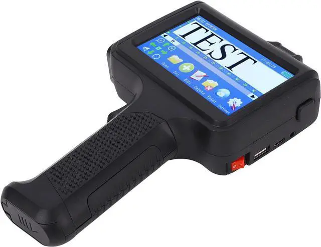 Alt view image 7 of 7 - Handheld Inkjet Printer Black 12.7mm Supports Multi Languages Bluetooth Portable Inkjet Coder for Wood Plastic Fabric