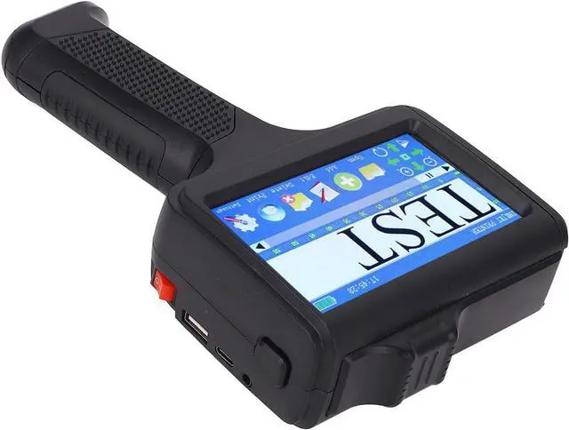 Alt view image 3 of 7 - Handheld Inkjet Printer Black 12.7mm Supports Multi Languages Bluetooth Portable Inkjet Coder for Wood Plastic Fabric