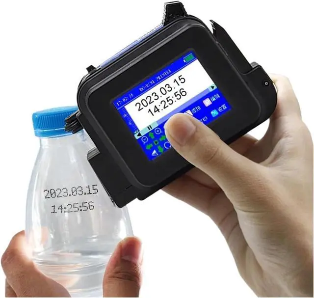 Main image of Handheld Mini Label Inkjet Printer Production Date Pattern Character Encoding Machine Permanent Ink Wide Printing Material(Printer - 2 Ink)