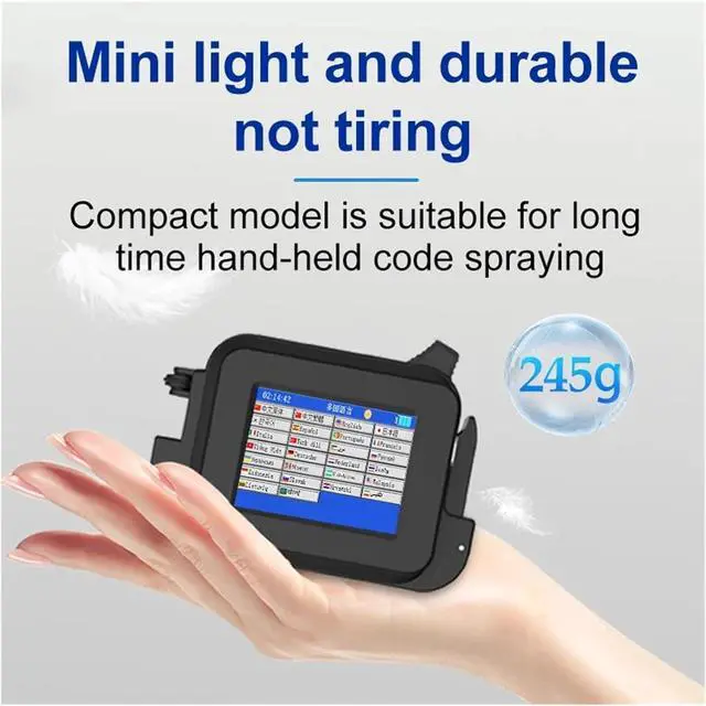 Alt view image 3 of 7 - Handheld Mini Label Inkjet Printer Production Date Pattern Character Encoding Machine Permanent Ink Wide Printing Material(Printer - 2 Ink)
