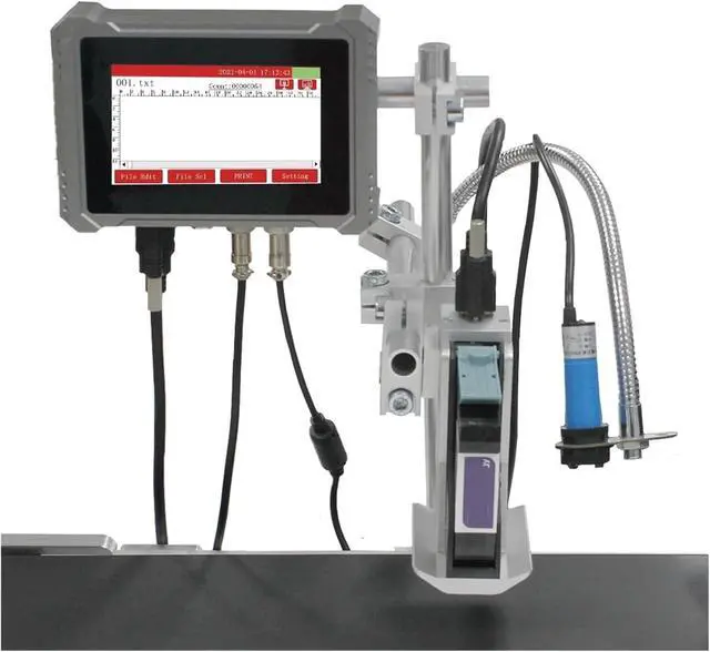 Main image of Industrial Online Inkjet Printer 12.7mm Nozzle Label Printer Text QR Barcode Logo Image Expire Date Printer Wide Printing Material