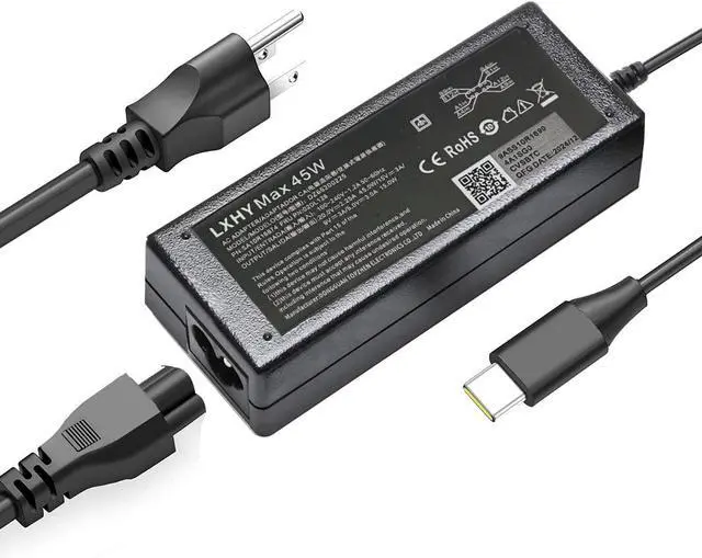 Alt view image 3 of 7 - 45W USB C Type C Charger for Lenovo ThinkPad T480 T480s T490s T580 T580s E580 E585 S730 T490 T495 T495s T590 Chromebook 100e 300e 500e c340-11 c340-15 s330 s340 IdeaPad Yoga 910 920 C630 Power Adapter