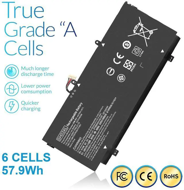 Alt view image 4 of 6 - 57.9Wh SH03XL SHO3XL Battery for HP Spectre X360 13-AC033DX 13-W013DX 13-W023DX 13-AC003NE 13-AC003NG 13-AC097NIA Notebook 859356-855 HSTNN-LB7L TPN-Q178 859026-421 901308-421 SH03057XL CN03XL