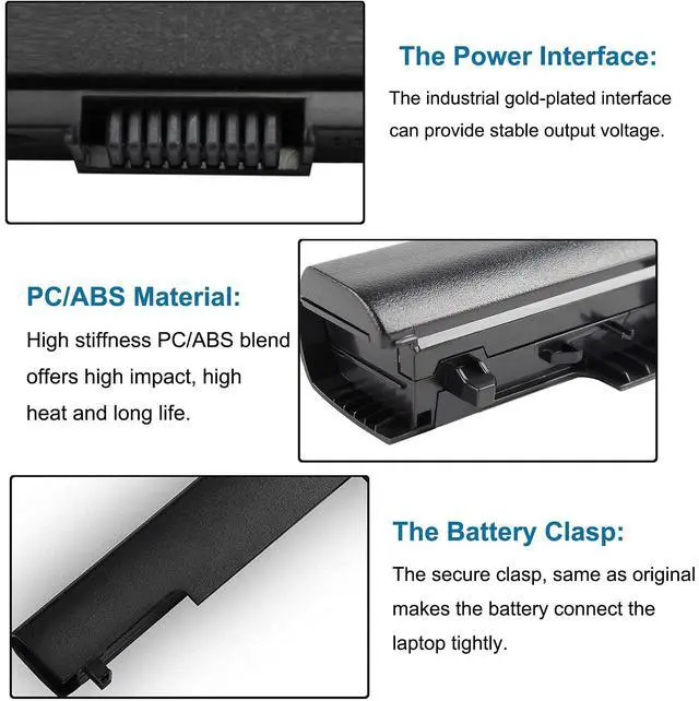 Alt view image 3 of 7 - HS04 14.8V 2600MAH Laptop Battery Replacement for HP 240 G4 255 G4 Notebook 15-ac100 15-ba009dx 15g-ad000 14-af180nr HS04041-CL HS03 807956-001 807957-001 807611-141