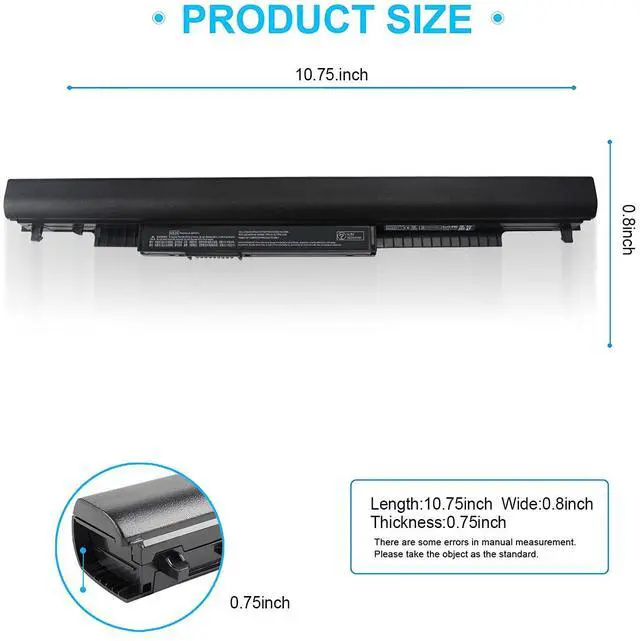 Alt view image 2 of 7 - HS04 14.8V 2600MAH Laptop Battery Replacement for HP 240 G4 255 G4 Notebook 15-ac100 15-ba009dx 15g-ad000 14-af180nr HS04041-CL HS03 807956-001 807957-001 807611-141