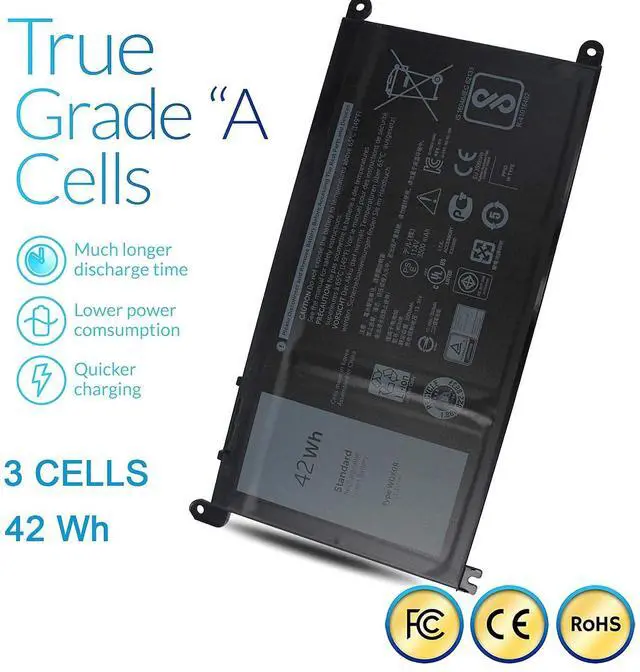 Alt view image 5 of 7 - 42WH WDX0R WDXOR Laptop Battery Compatible with Dell Inspiron 15 5565 5567 5568 5578 7560 7570 7579 7569 13 5368 5378 7368 7378 17 5765 5767 5770 Latitude 3180 3189 3CRH3 T2JX4 FC92N CYMGM