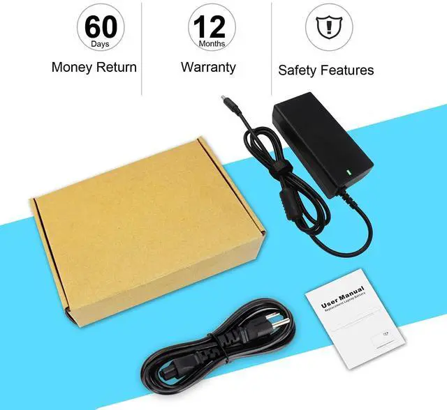 Alt view image 6 of 7 - 19.5V 3.34A 65W AC Adapter Charger Compatible with Dell Inspiron 15 3551 3552 3558 5551 5555 5559 5567 5578 5758 7558 7568 7569 7579 11 3000 3147 3148 3152 3153 3162 Power Supply Cord