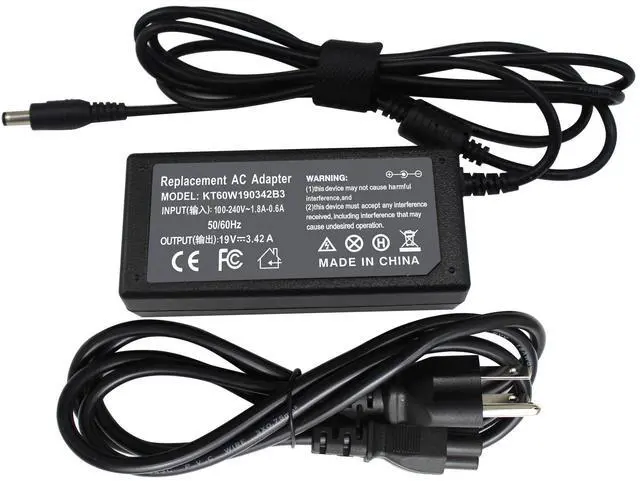 Alt view image 4 of 7 - 19V 3.42A 65W Laptop Charger Replacement for Toshiba Satellite C55 C55D C55T C655 C675 C850 C855D C875 L645 L655D L675 L755 L855 L875 P745 P855 P875 S855, Fits PA3714U-1ACA Power Supply Cord