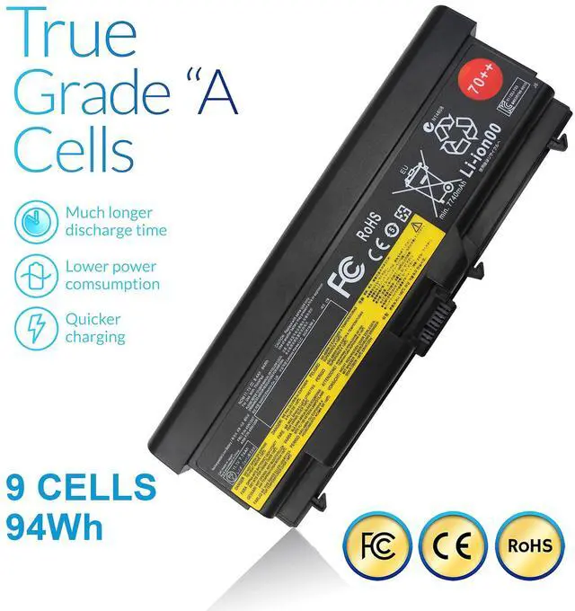 Alt view image 5 of 7 - 94WH 70++ 0A36303 0A3630 T430 Battery for Lenovo ThinkPad T420 T520 T410 T530 L412 L510 L420 W510 W520 SL410 SL510 Edge 14"" 15"" ASM P/N 42T4703 42T4752 FRU P/N 45N1001 45N1005 45N1107 9 Cells