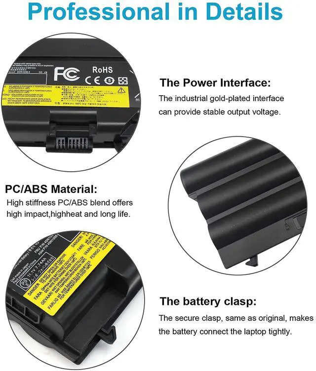 Alt view image 3 of 7 - 94WH 70++ 0A36303 0A3630 T430 Battery for Lenovo ThinkPad T420 T520 T410 T530 L412 L510 L420 W510 W520 SL410 SL510 Edge 14"" 15"" ASM P/N 42T4703 42T4752 FRU P/N 45N1001 45N1005 45N1107 9 Cells
