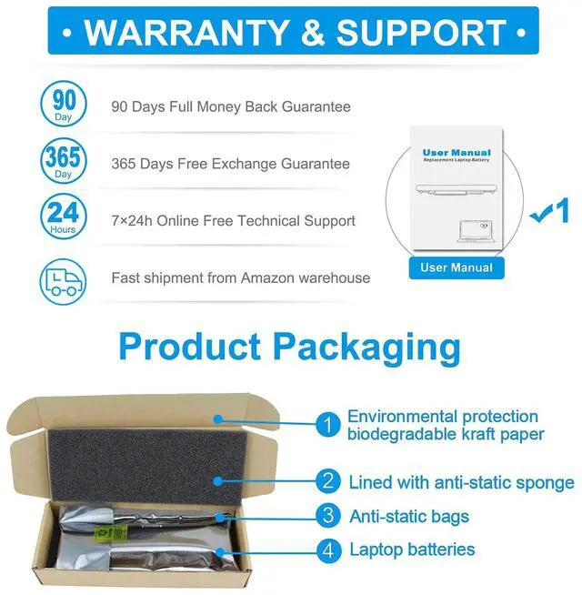Alt view image 6 of 7 - 43Wh Type GK5KY Battery Replacement for Dell Inspiron 11 3000 3147 3148 3152 3153 3157 3158 7000 7347 7348 7352 7353 7359 15 7000 7558 7568, fits GK5KY P20T 92NCT 04K8YH