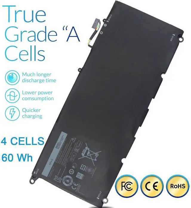 Alt view image 5 of 12 - 60WH 7.6V PW23Y Battery Replacement for Dell XPS 13 9360 P54G002 13-9360-D1605G D1605T D1609G D1505G D1509 D1705G D1805T D1805TG 3591SLV Series 0RNP72 0TP1GT RNP72 TP1GT 4 Cell
