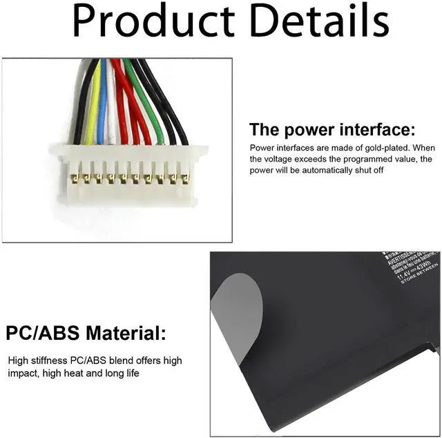 Alt view image 3 of 6 - NP03XL 43Wh Battery Replacement for HP Envy X360 15-u010dx 15-u110dx 15-u111dx 15-u050ca Pavilion X360 13-a010dx 13-a110dx Fits 761230-005 760944-421 TPN-Q146 TPN-Q149