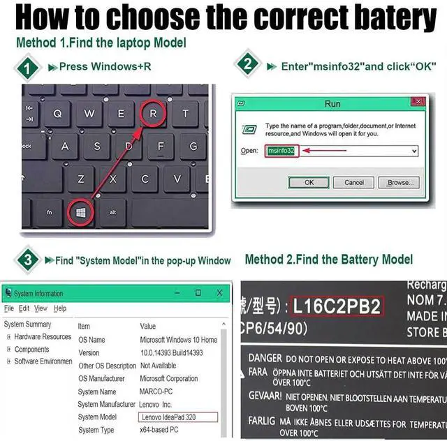 Alt view image 6 of 7 - LXHY Replacement Battery L16C2PB2 for320 330 S145 320-15abr 320-15ikb 320-17ikb 330-15ikb 330-15ast 330-17ikb S145-15iwl S145-14iwl