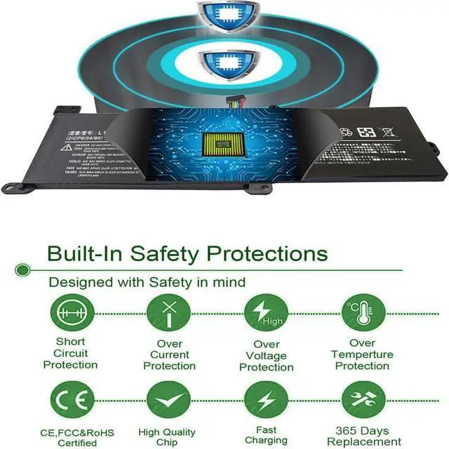Alt view image 5 of 7 - LXHY Replacement Battery L16C2PB2 for320 330 S145 320-15abr 320-15ikb 320-17ikb 330-15ikb 330-15ast 330-17ikb S145-15iwl S145-14iwl