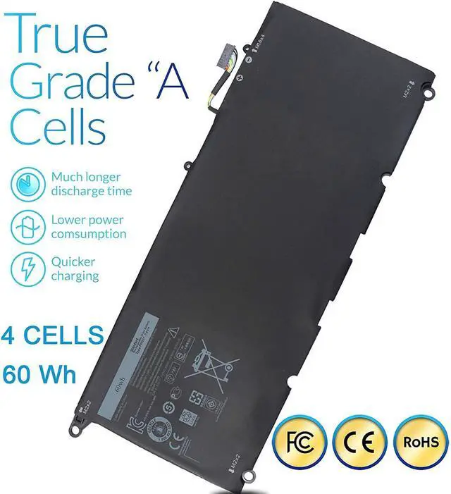Alt view image 4 of 6 - 60WH PW23Y Battery Compatible with Dell XPS 13 9360 P54G002 13-9360-D1605G D1605T D1609G D1505G D1509 D1705G D1805T D1805TG 3591SLV Series 0RNP72 0TP1GT RNP72 TP1GT