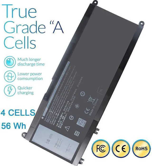 Alt view image 5 of 6 - LXHY 56WH 33YDH Battery for Dell Inspiron 15 7577 17 7000 17 7773 17 7779 2in1 G5 15 5587 Latitude 13 3380 14 3490 15 3590 3580 PVHT1 P30E 99NF2 7573 2-in-1 81PF3 081PF3 P30E001
