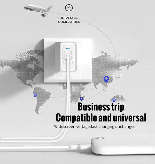 Alt view image 5 of 7 - 2022 New 35W Dual USB-C Port Power Adapter 2-Pack PD 3.0 GaN 35W USB-C Fast Wall Charger for Macbook Air, iPhone 14 13 12 11 Pro Max Plus, iPad, AirPods