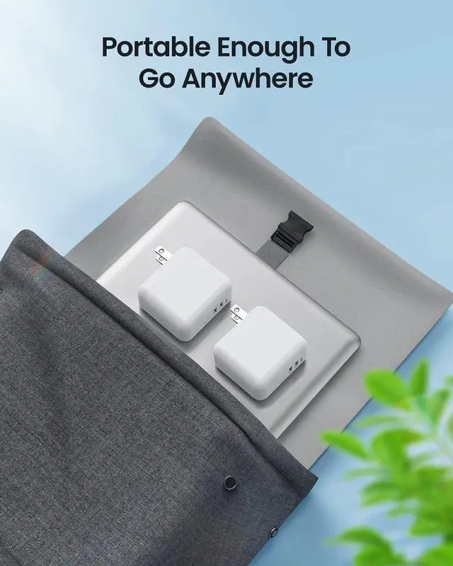 Alt view image 7 of 7 - 2022 New 35W Dual USB-C Port Power Adapter 2-Pack PD 3.0 GaN 35W USB-C Fast Wall Charger for Macbook Air, iPhone 14 13 12 11 Pro Max Plus, iPad, AirPods