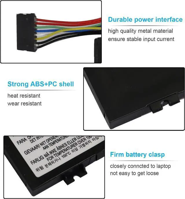 Alt view image 3 of 6 - LXHY 45Wh L17L3P51 01AV445 Laptop Battery for Lenovo ThinkPad E480 E490 E485 E495 E585 E590 E595 E14 E15 SB10K97606 SB10K97607 SB10K97608 SB10K97609 01AV446 01AV447 01AV448 L17C3P51 L17M3P52 11.1V