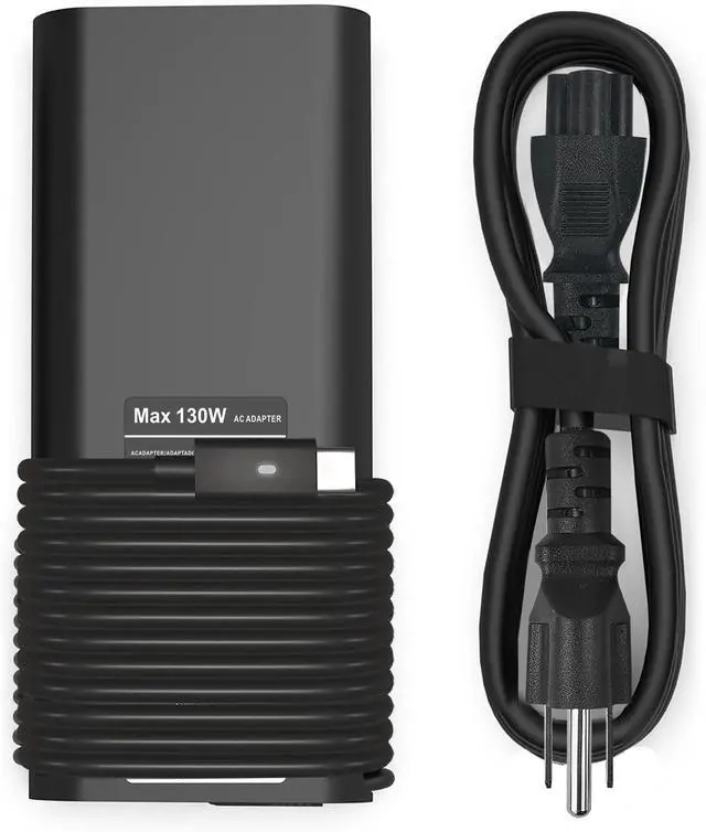Alt view image 2 of 7 - LXHY 130W USB C Type C Adapter Laptop Charger Compatible with Dell XPS 15 2in1 9575 Precision 5530 2in1 5550 5750 3560 3550 3551 Latitude 7410 7310 7210 9410 9510 9575 5420 5520 5510 Power Cord