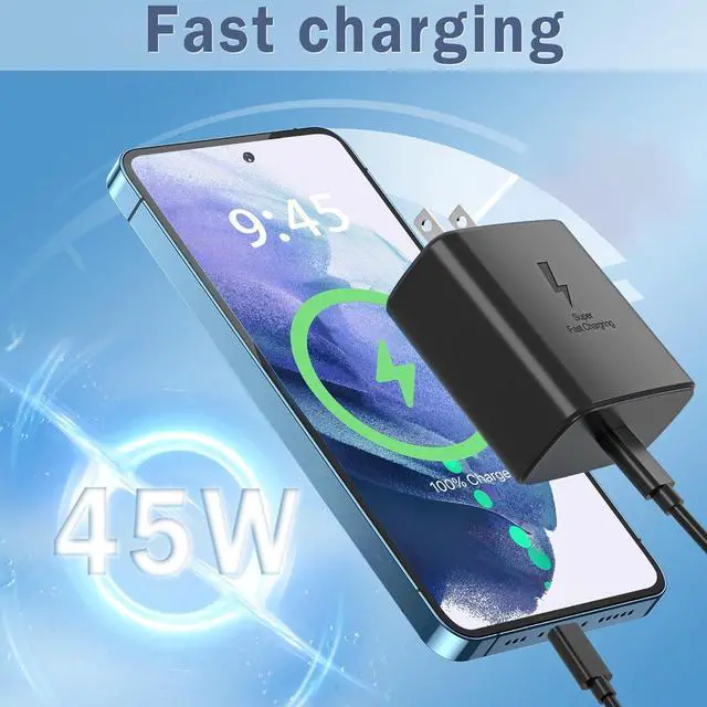 Alt view image 7 of 7 - LXHY 2025 New 45W Super Fast Charger Type C USB C Android Charger with C to C Type C Fast Charging Cable 2Pack for Samsung Galaxy S25/S25+/S25 Ultra/S24/S24+/S24 Ultra/S23/S23+/S23 Ultra/S22/S21