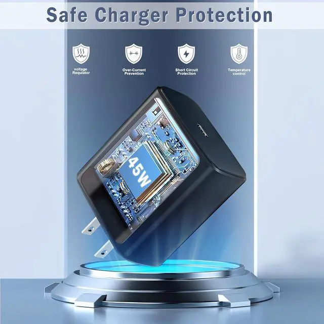 Alt view image 5 of 7 - LXHY 2025 New 45W Super Fast Charger Type C USB C Android Charger with C to C Type C Fast Charging Cable 2Pack for Samsung Galaxy S25/S25+/S25 Ultra/S24/S24+/S24 Ultra/S23/S23+/S23 Ultra/S22/S21