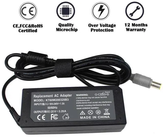 Alt view image 6 of 7 - LXHY 20V 3.25A 65W AC Adapter for Lenovo 36200289 ADLX65NDT2A 45NO315 45NO316