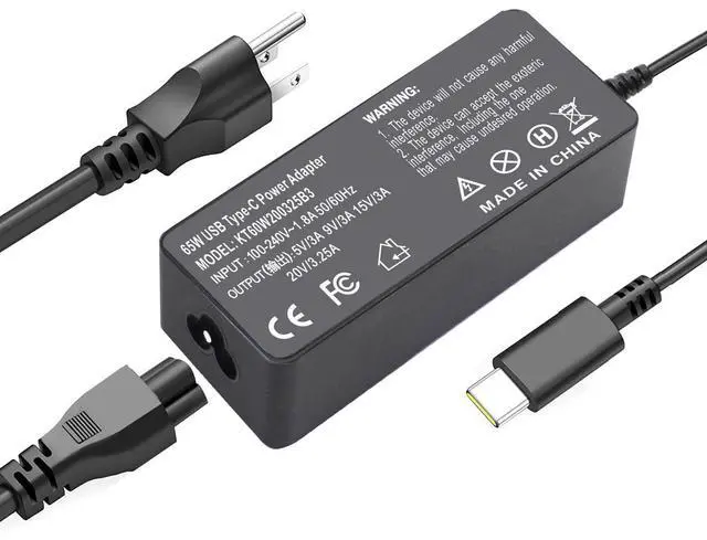 Alt view image 2 of 7 - LXHY Replacement 65w USB c Laptop Charger for Lenovo ThinkPad/Chromebook/Yoga,ThinkPad T480 T490 T580 E480 ADLX65YDC2A Power Supply for Lenovo Laptop Charger