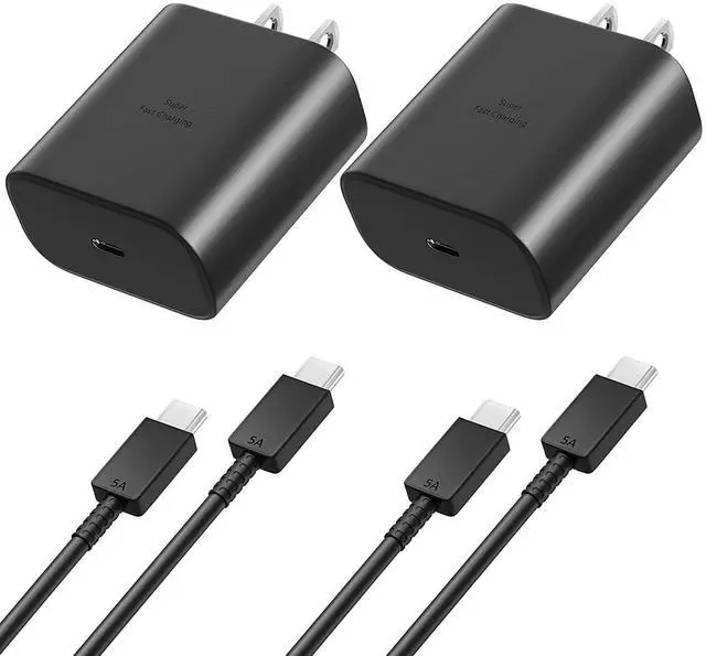 Alt view image 7 of 7 - LXHY 45W Samsung Super Fast Charger USB C Supports Samsung Super Fast Charging, Foldable GaN PPS Fast Dual Port Wall Charger for S25/S24/Note 20,MacBook Air,iPad,iPhone 16/15 and More Series