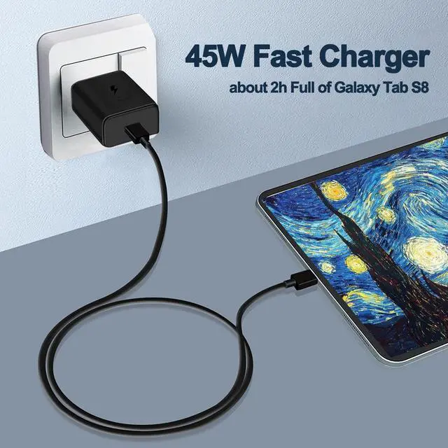 Alt view image 3 of 7 - LXHY 45W Samsung Super Fast Charger USB C Supports Samsung Super Fast Charging, Foldable GaN PPS Fast Dual Port Wall Charger for S25/S24/Note 20,MacBook Air,iPad,iPhone 16/15 and More Series
