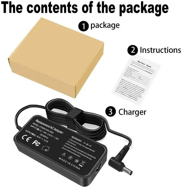 Alt view image 5 of 5 - 180W 19.5V 9.23A ADP-180TB H AC Adapter Charger for Asus ROG Zephyrus GA502 G15 GA502IU G14 GA401IV TUF FX705D FX705G FX505D FX505G ProArt StudioBook Pro 17 W700G1T-AV059R W700G1T-AV046R