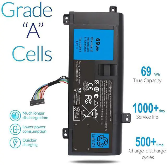 Alt view image 4 of 5 - 69WH G05YJ Laptop Battery for Dell Alienware 14 A14 M14X R3 R4 14D 14D-1528 ALW14D-5728 ALW14D-5528 14D-4828 fits Y3PN0 8X70T P39G 0G05YJ
