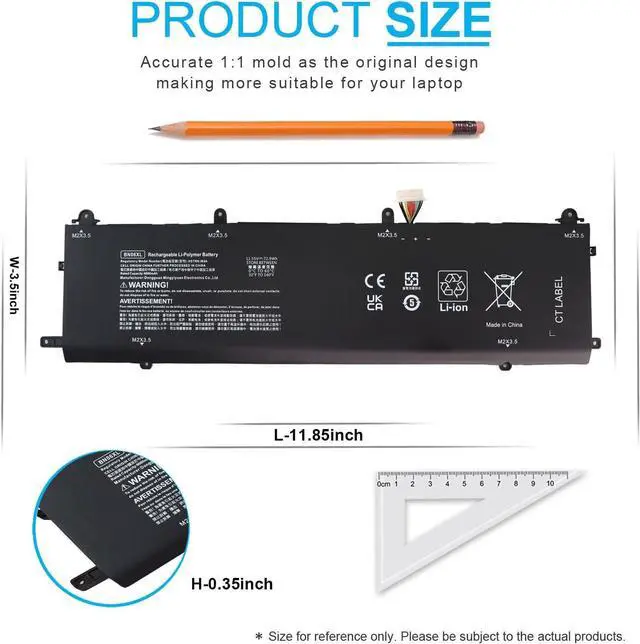 Alt view image 4 of 5 - LXHY BN06XL L68299-005 Laptop Battery Replacement for HP Spectre X360 Convertible 15-EB 15T-EB 15-eb0xxx 15-eb1xxx 15-eb0053dx 15-eb0043dx 15-eb1043dx 15t-eb000 15t-eb100 BNO6XL BN06072XL-PL 72.9Wh