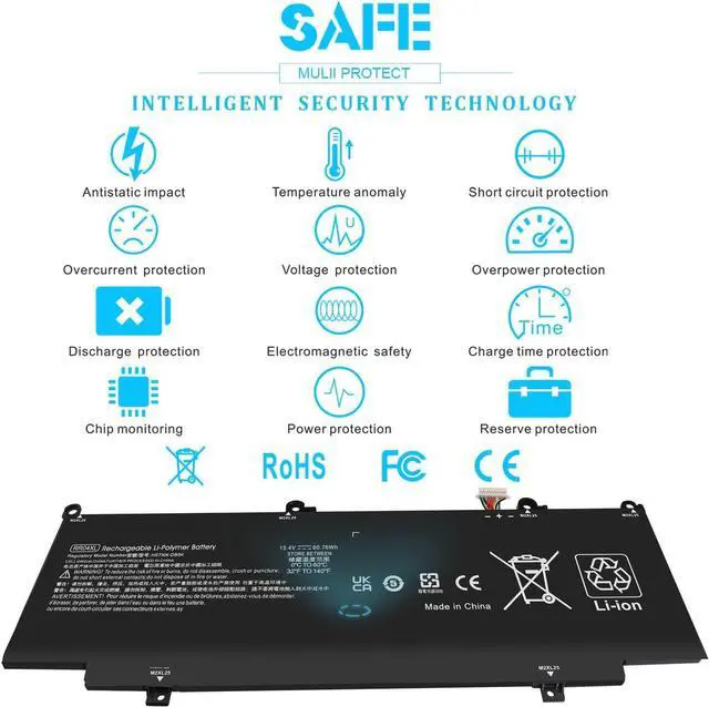 Alt view image 6 of 6 - LXHY RR04XL Laptop Battery for HP Spectre X360 13-AW 13T-AW 13-aw0013dx 13-aw0023dx 13-aw2003dx 13t-aw000 13t-aw100 13t-aw200 L60373-005 RR04060XL L60213-2C1 L60213-AC1 HSTNN-DB9K HSTNN-OB1M