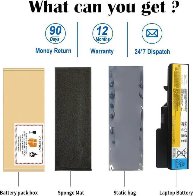 Alt view image 5 of 7 - LXHY Laptop Battery, Compatible for Lenovo G460 G465 G470 G475 G560 G560 G565 G570 G575 G770 Z460,Accessories