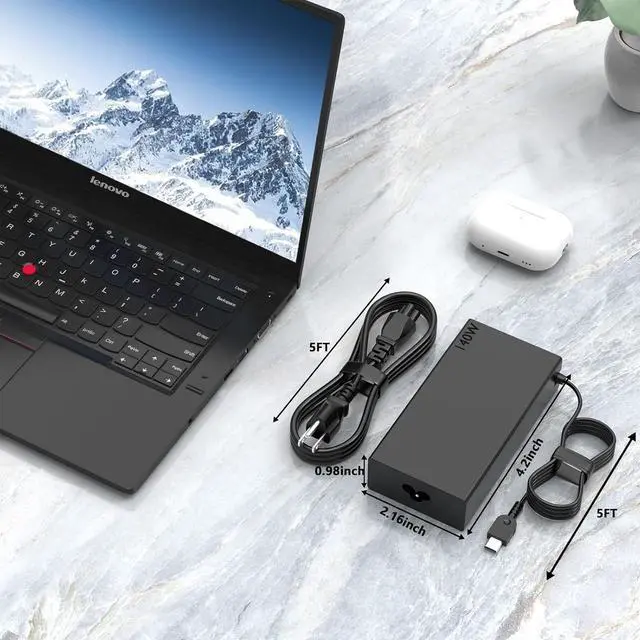 Alt view image 2 of 7 - LXHY 20V 7A 140W USB C Charger Adapter for Lenovo ADL140YDC3A GX21K06350 GX21M50625 Slim Pro 7 14ARP8 83AX Legion 9 16IRX8 83AG ThinkPad Z16 Gen 2 21JX 21JY V15 G4 IAN 82YW FRU 5A11K06364