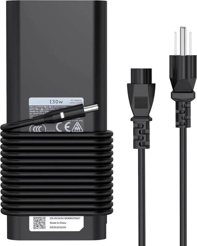 Main image of LXHY 130W 4.5mm AC Adapter Laptop Charger Replacement for Dell XPS 15 7590 9530 9550 9560 9570 Precision 5510 5520 5530 5540 M2800 M3800 P/N HA130PM130 0V363H DA130PM130 06TTY6 0RN7NW