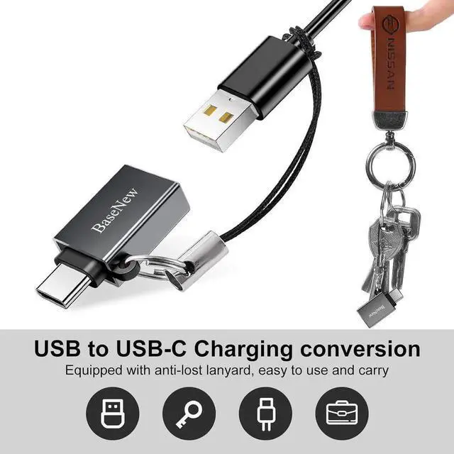 Alt view image 7 of 7 - USB C to USB Adapter 6 Pack USBC to USB Adapter USB A to USB C Adapter USB to USBC Adapter USB-C to USB Adapter C to USB Adapter for MacBook Pro/Air iPad Pro and More(Grey)